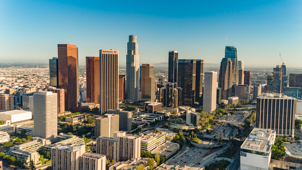 Los Angeles Aerial Image Downtown Los Angeles Photography
